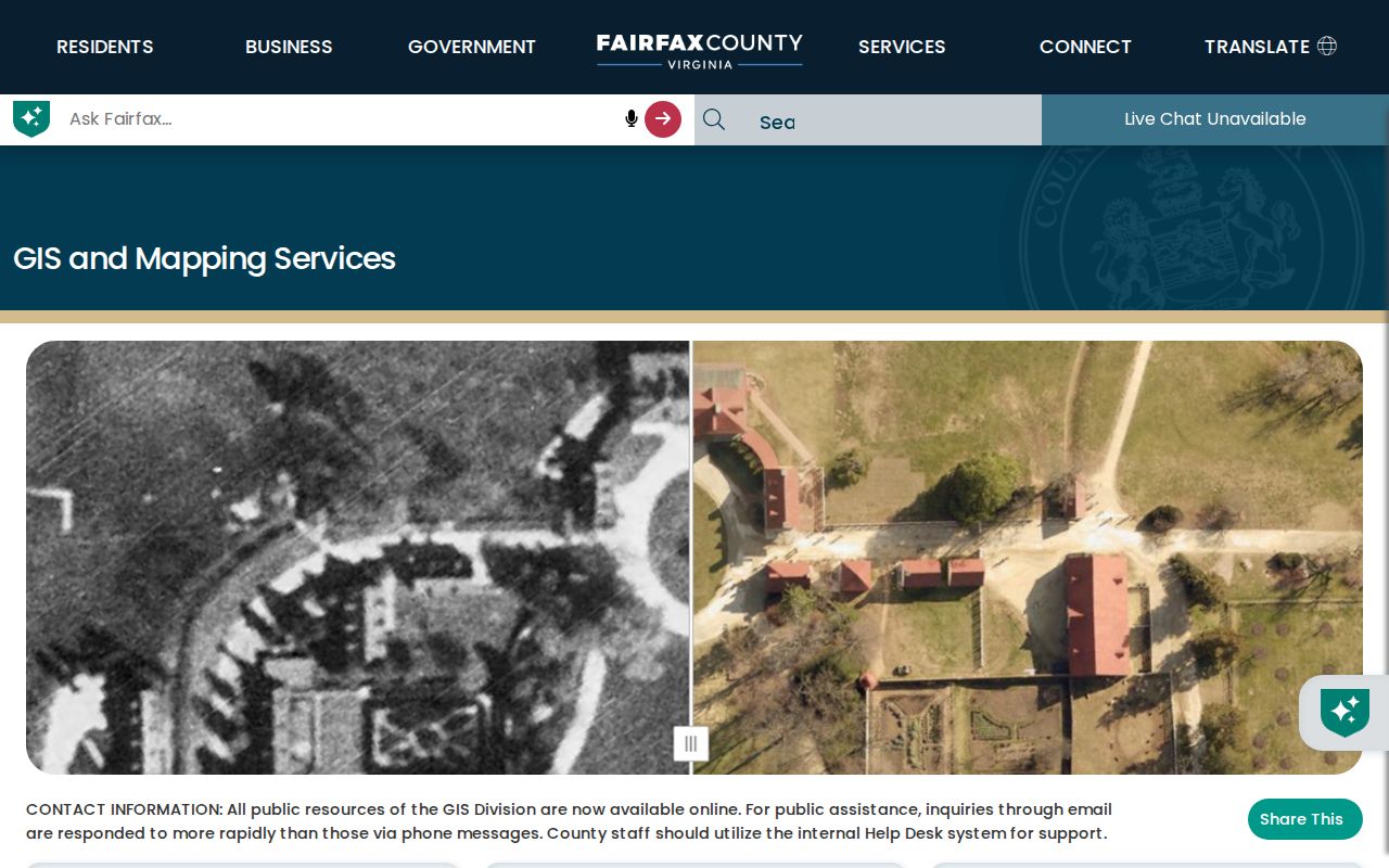 Rose Hill residents directory Fairfax GIS mapping services